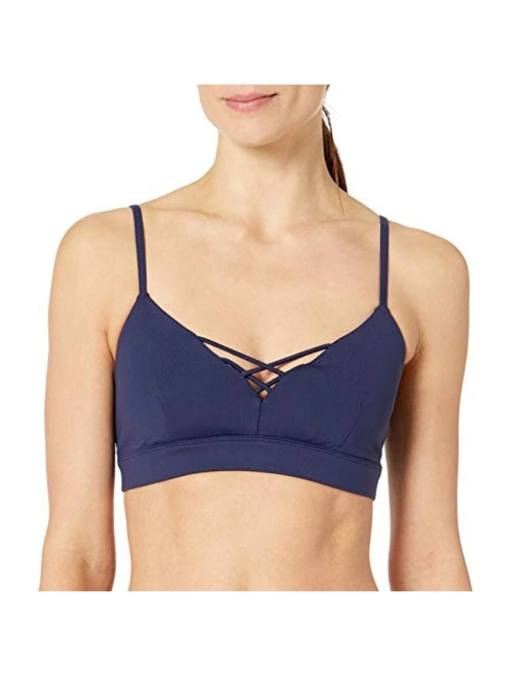 Alo Yoga Sports Bra Size Small 274096 Women's Interlace Rich Navy